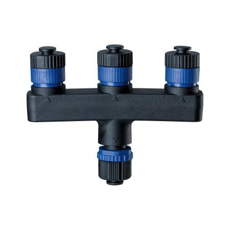 Accesorii - Conector sistem P&S IP68 1 in-3 out, negru, plastic