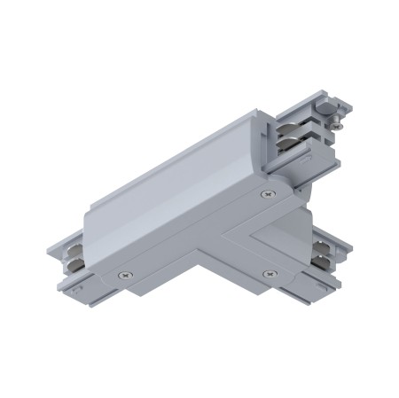 Accesorii ProRail3 - Conector T stânga pentru șină Paulmann ProRail3, 167,5x101mm, max. 3680W, argintiu