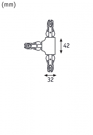 Conector T URail 104x62mm, max. 1000W, alb Signal [4]