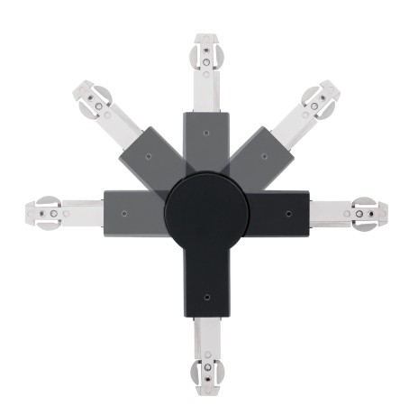 Conector URail cu unghi variabil max 1000W negru mat 230V plastic/metal [1]