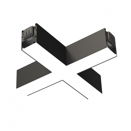 Profile luminoase - Conector X pentru profil SLC Click, negru