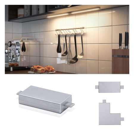 Accesorii - Conector liniar Clever Connect Barre 12V crom mat