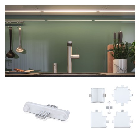 Accesorii - Conector liniar Clever Connect Border 12V, alb mat