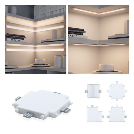 Accesorii - Conector X Clever Connect Border 12V, alb mat