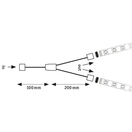 Conector Y MaxLED  30cm alb [2]