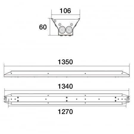 Corp de iluminat SLC Fender 1200, 4000K, 90°, cu selectarea puterii de iluminare [3]