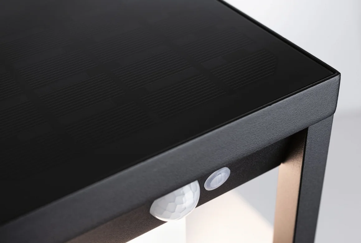 Corp de iluminat solar LED de exterior Marisol, cu senzor de mișcare IP44 3000K 350lm, negru [4]