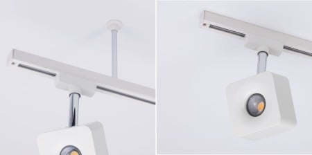 Distanțier șină URail Light&Easy 105mm alb-crom 230V metal [2]