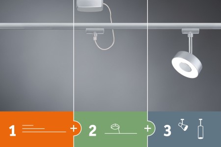 Distanțier șină URail Light&Easy 105mm crom mat 230V metal [4]