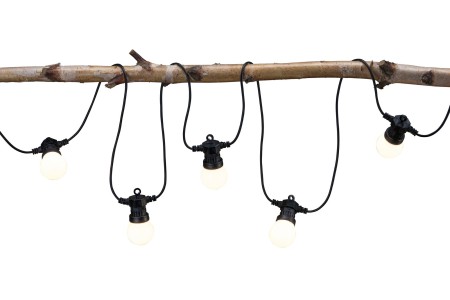 Ghirlandă luminoasă P&S IP44 3000K 7x25lm 24V, 6.8m, alb-negru, plastic [2]