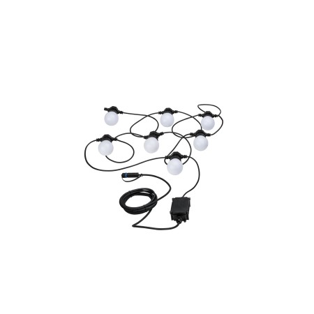 Ghirlandă luminoasă P&S IP44 3000K 7x25lm 24V, 6.8m, alb-negru, plastic [3]