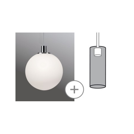 Spoturi - Glob URail 2Easy Alari max.20W opal sticlă 300mm