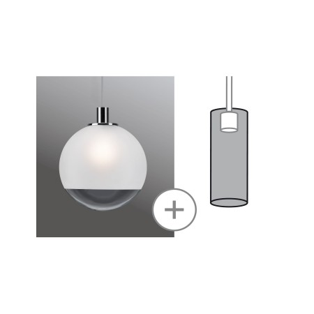 Spoturi - Glob URail 2Easy Alari max.20W satin/clar sticlă 300mm