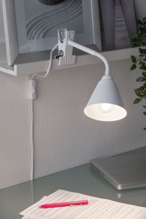 Lampă mobilă Vitis E14 albă, cu braț flexibil [4]