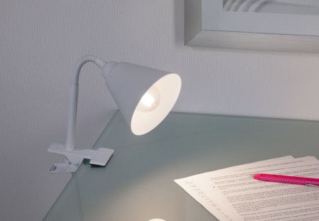 Lampă mobilă Vitis E14 albă, cu braț flexibil [3]