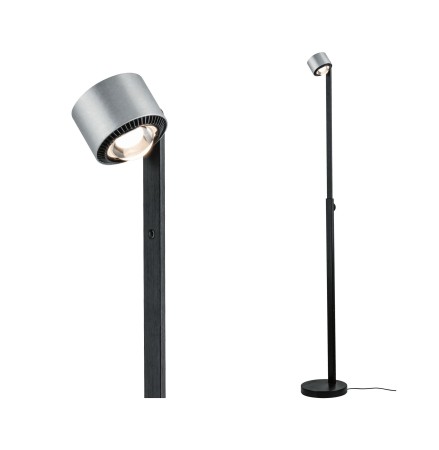 Lampadare - Lampadar Aldan LED cu flux luminos variabil 1x15,5W negru/aluminiu periat 230V aluminiu