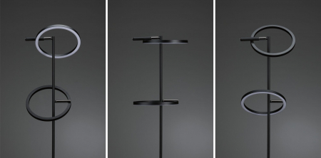 Lampadar LED Odila,  temperatură de culoare variabilă, 2x1200lm, 2x10.4W, negru mat, crom [4]