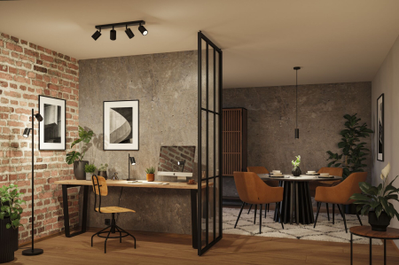 Lampadar Lirena, GU10, 1575mm, max. 2x7W, negru mat, metal [3]