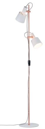 Lampadar Neordic Haldar max.2x20W E14 alb/cupru mat 230V metal [1]
