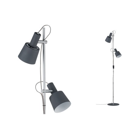 Lampadare - Lampadar Neordic Haldar max.2x20W E14 negru/crom mat 230V metal