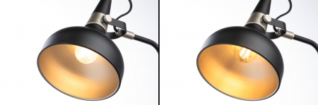 Lampadar Neordic Juna, E14, max. 20W, șampanie, negru mat-metal [4]