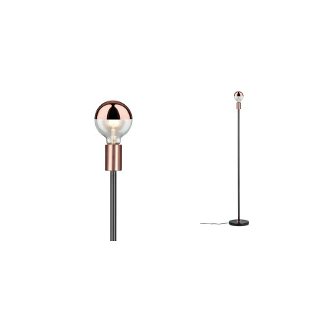 Lampadare - Lampadar Neordic Nordin max.1x20W E27 negru/cupru mat 230V marmură/metal