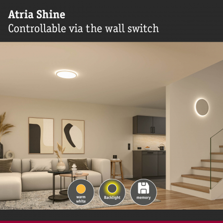 LED Panel Atria Shine   round 400mm  32 / 3W 3680lm / 280lm 3000K White [2]