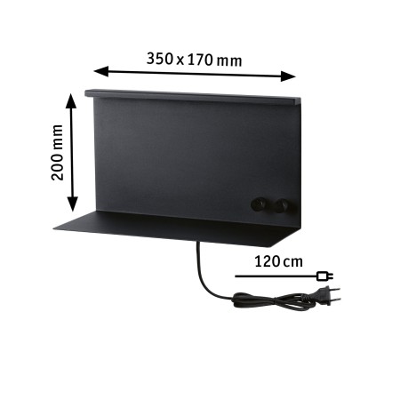 LED Wall luminaire Jarina USB C    3000K 540lm / 200lm 230V 4,5 / 1x1,6W dimmable Black matt [5]