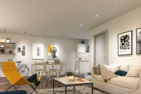 Modul LED Smart Home Zigbee Coin, rotund, 4,9W, 420lm, 230V, cu flux luminos variabil, RGBW+, satin [3]