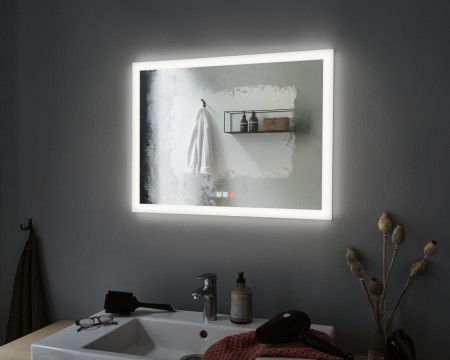 Oglindă iluminată Mirra dreptunghiulară IP44 LED 22W 800x600mm, temperatură de culoare variabilă, dezaburire [4]