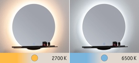 Oglindă iluminată LED Miro, IP44, 500lm, 230V, 11W, temperatură de culoare variabilă, negru mat [1]