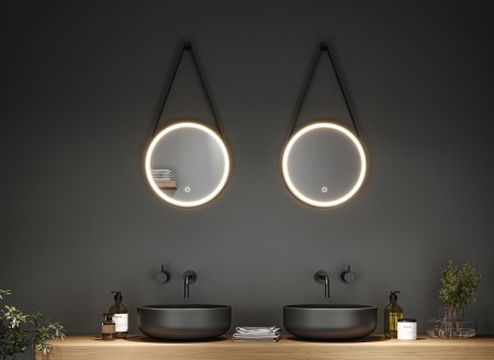 Oglindă iluminată LED Miro, IP44, temperatură de culoare variabilă, 200lm, 230V, 7,5W, negru mat [11]