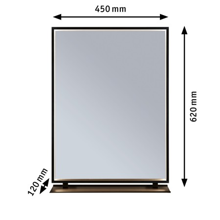 Oglindă iluminată LED Miro, IP44, temperatură de culoare variabilă, 180lm, 230V, 11W, negru mat [5]