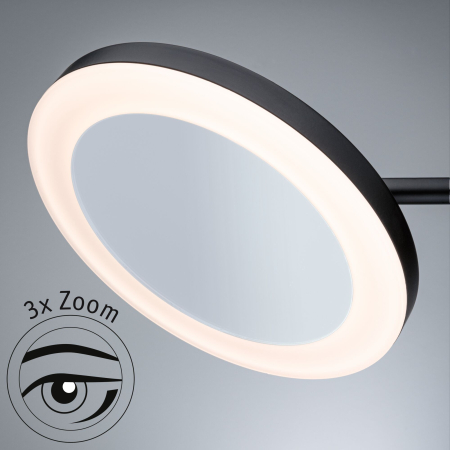 Oglindă cosmetică LED Masua, IP44, White Switch, 55lm, 230V, 4W, negru mat [4]