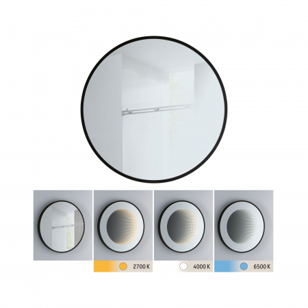 Oglindă LED Miro, IP44, 70lm, 230V, 11,5W, negru, temperatură de culoare variabilă [1]
