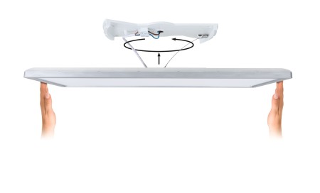 Panel LED Atria Shine Backlight, IP44, pătrat, 580x200mm, 22W, 2300lm, 3000K, aspect lemn [3]