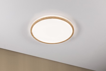 Panel LED Atria Shine Backlight, IP44, rotund, 420mm, 22W, 2300lm, 4000K, aspect lemn [2]