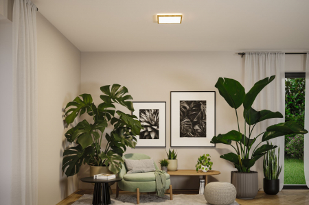 Panel LED Atria Shine, IP44, pătrat, 298x298mm, 15,7W, 2100lm, aspect lemn, temperatură de culoare variabilă [2]