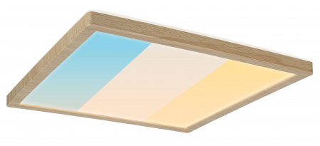 Plafoniere - Panel LED Atria Shine, IP44, pătrat, 298x298mm, 15,7W, 2100lm, aspect lemn, temperatură de culoare variabilă
