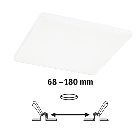 Panou încastrabil Veluna Edge VariFit LED, IP44, pătrat, 160x160mm, 1100lm, 4000K, alb, cu flux luminos variabil [1]