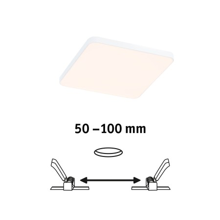 Panou încastrabil Veluna Edge VariFit LED, IP44, pătrat, 120x120mm, 650lm, 3000K, alb [1]