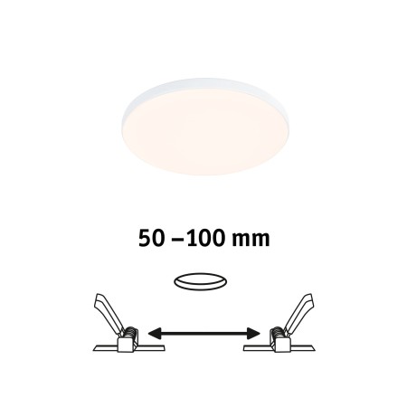 Panou încastrabil Veluna Edge VariFit LED, IP44, rotund, 120mm, 650lm, 3000K, alb [1]