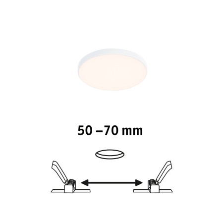 Panou încastrabil Veluna Edge VariFit LED, IP44, rotund, 90mm, 450lm, 3000K, alb, cu flux luminos variabil [1]