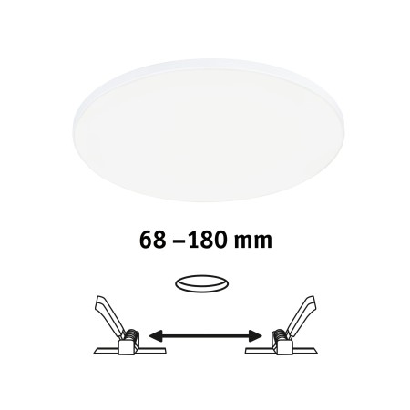 Panou încastrabil Veluna Edge VariFit LED, IP44, rotund, 160mm, 1100lm, 4000K, alb, cu flux luminos variabil [1]