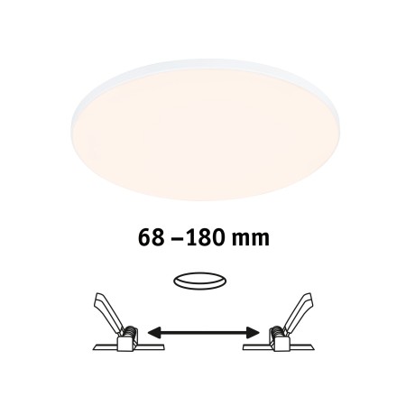 Panou încastrabil Veluna Edge VariFit LED, IP44, rotund, 160mm, 1100lm, 3000K, alb, cu flux luminos variabil [1]