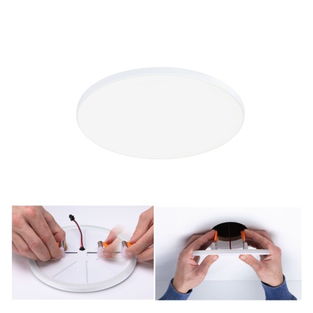 Panouri LED - Panou încastrabil Veluna Edge VariFit LED, IP44, rotund, 120mm, 650lm, 4000K, alb, cu flux luminos variabil