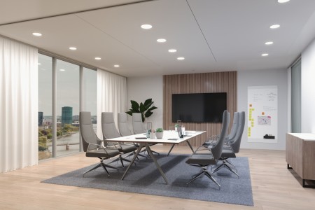 Panou încastrabil Veluna Edge VariFit LED Smart Home Zigbee, IP44, rotund, 200mm, 1400lm, alb, temeratură de culoare variabilă, flux luminos variabil [5]