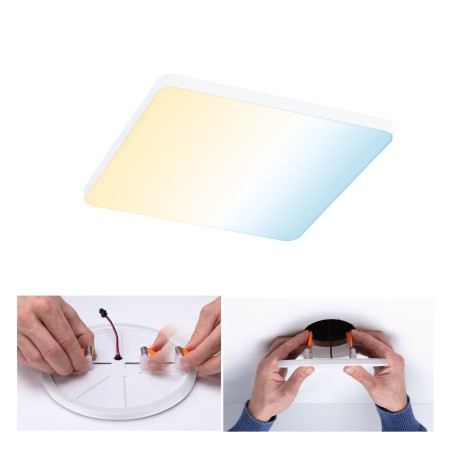 Panouri LED - Panou încastrabil Veluna Edge VariFit LED Smart Home Zigbee, IP44, pătrat, 160x160mm, 1000lm, alb, temeratură de culoare variabilă, flux luminos variabil