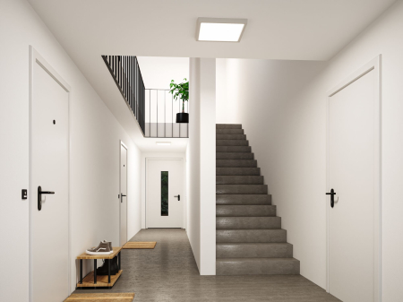 Panou LED Abia 2, White Select, cu senzor crepuscular și de mișcare, 400x400mm, 16W, 1400lm, 2700 - 4000K, alb [2]