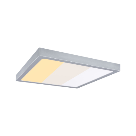 Iluminat interior - Panou LED Abia 2, White Select, cu senzor crepuscular și de mișcare, 400x400mm, 16W, 1400lm, 2700 - 4000K, crom mat